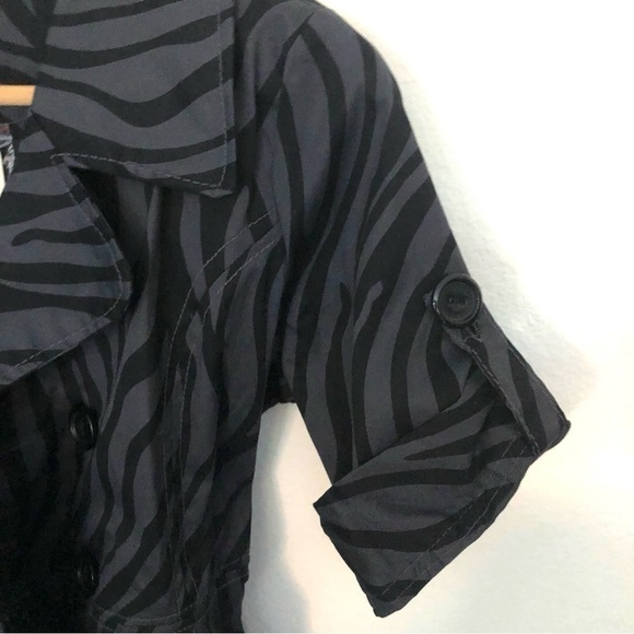 NWT Wet Seal Zebra Print Trench Jacket - Picture 12 of 13